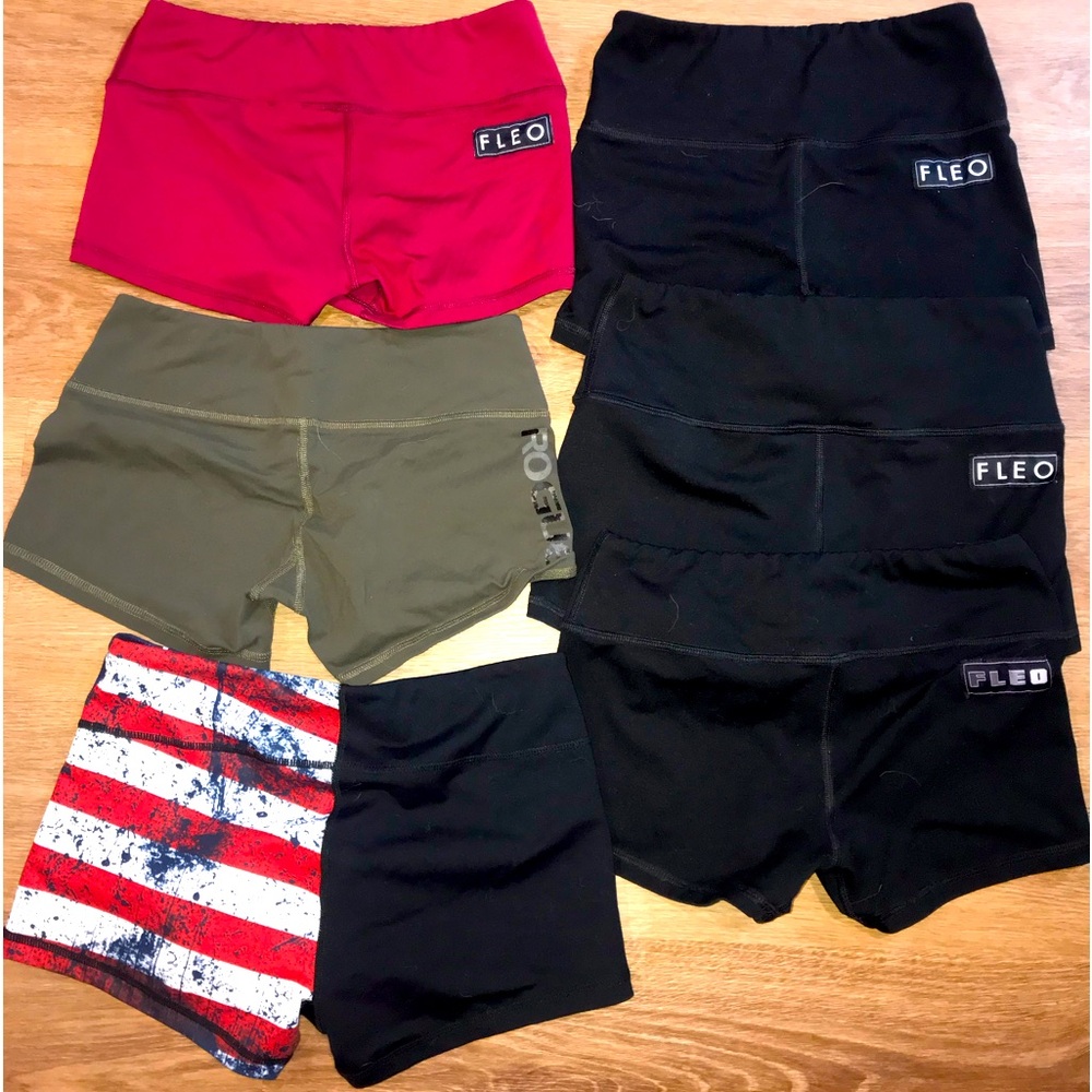 6 pairs XS CrossFit 2.5’ shorts